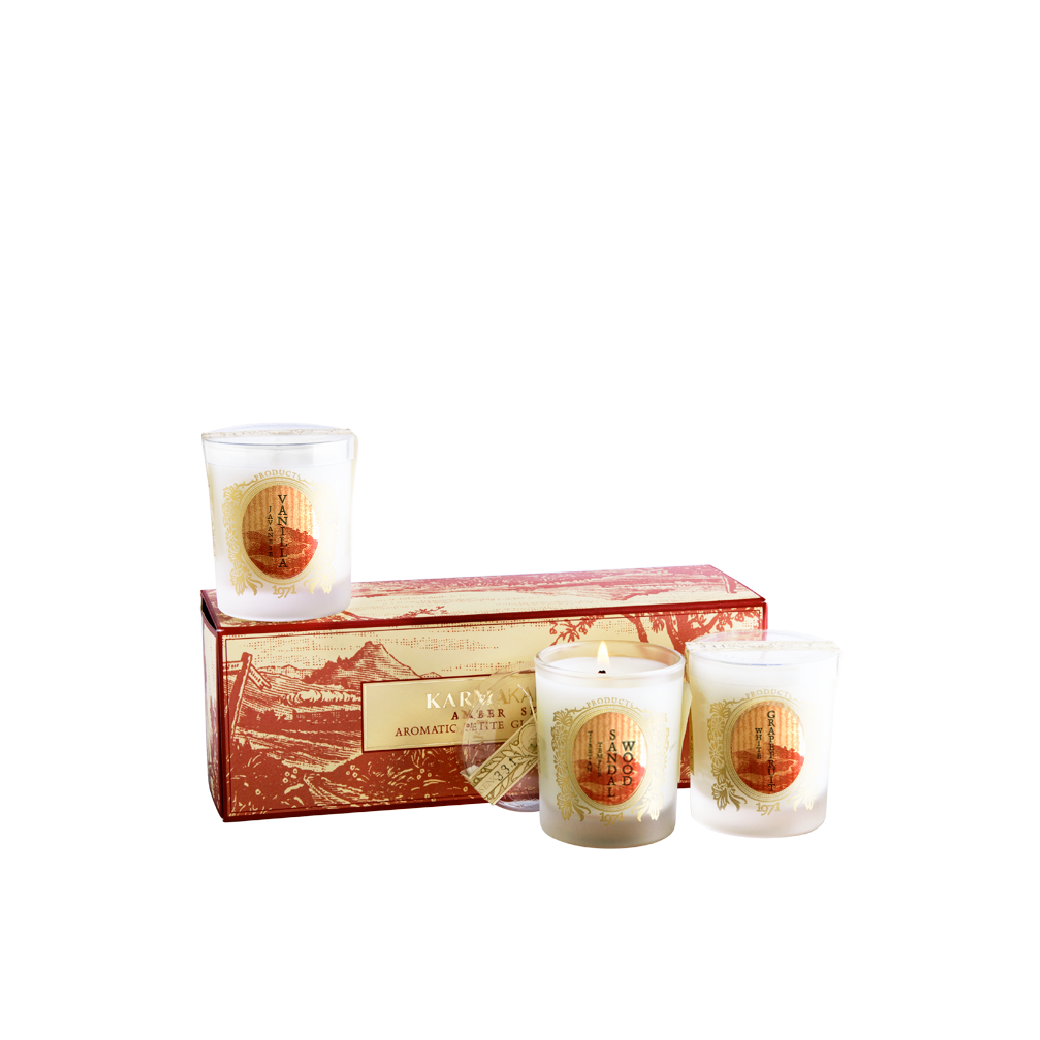 Aromatic Petite Glass Candle / Set